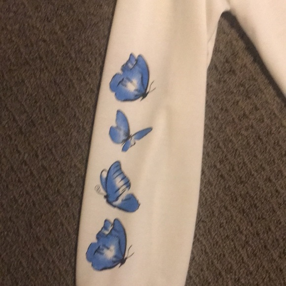 White design hoodie size M-L - Picture 2 of 3